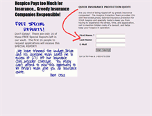 Tablet Screenshot of hospiceinsurance.pepperpage.net